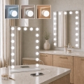 BRILAGI - LED Regulējams grima spogulis HOLLYWOOD LED/15W/230V CCT + 2x USB 55x77 cm balts