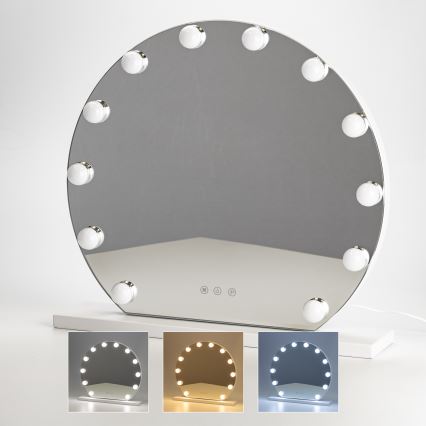 Brilagi - LED regulējams grima spogulis HOLLYWOOD LED/12W/230V 3000/4000/6500K