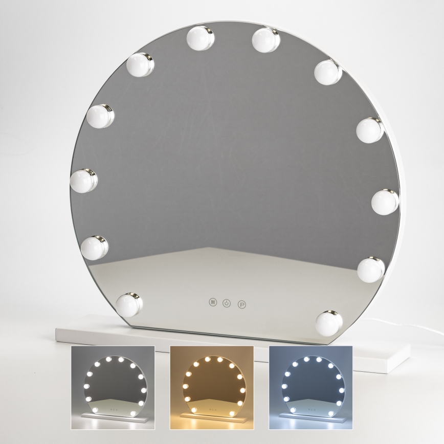 Brilagi - LED regulējams grima spogulis HOLLYWOOD LED/12W/230V 3000/4000/6500K