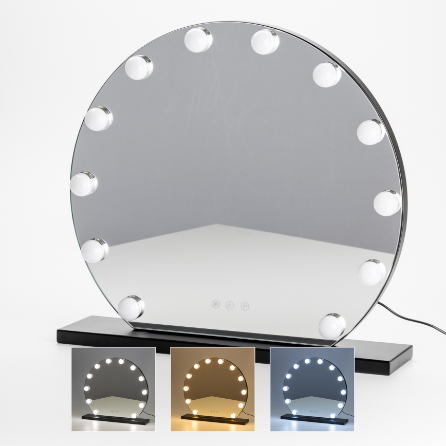 Brilagi - LED regulējams grima spogulis HOLLYWOOD LED/12W/230V 3000/4000/6500K