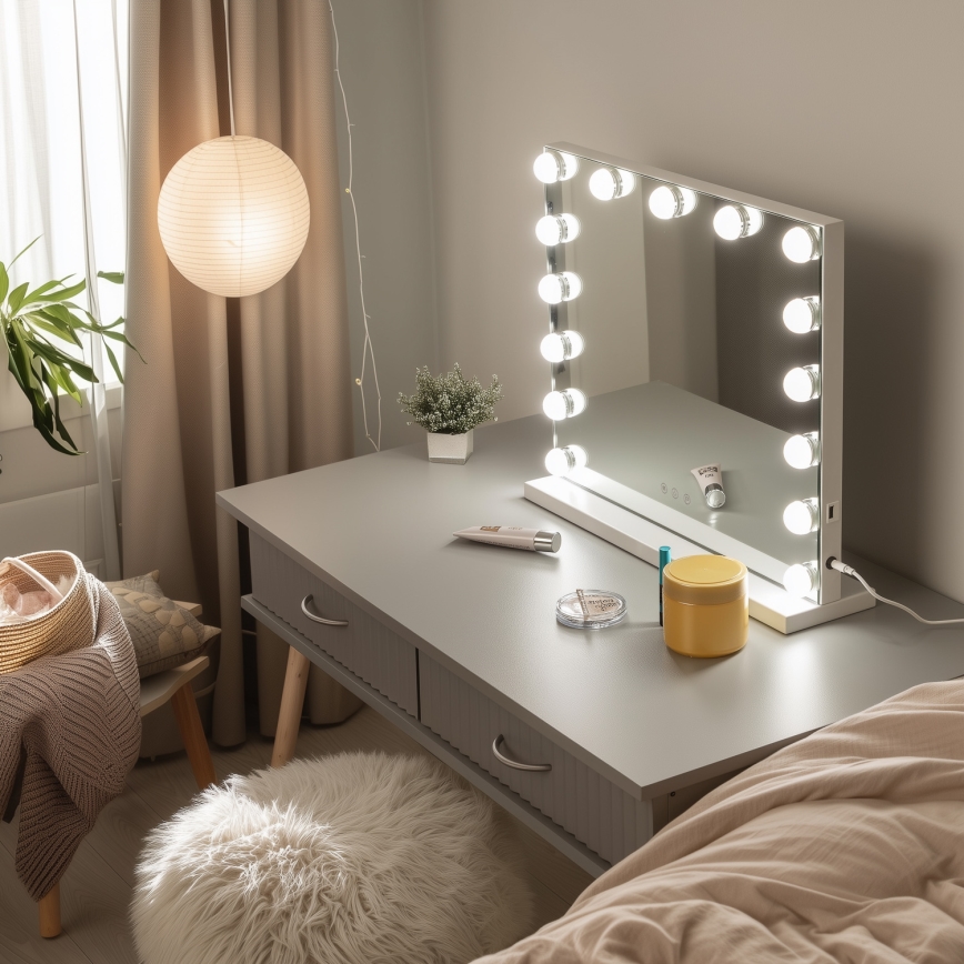 Brilagi - LED regulējams grima spogulis HOLLYWOOD LED/15W/230V 3000/4000/6500K