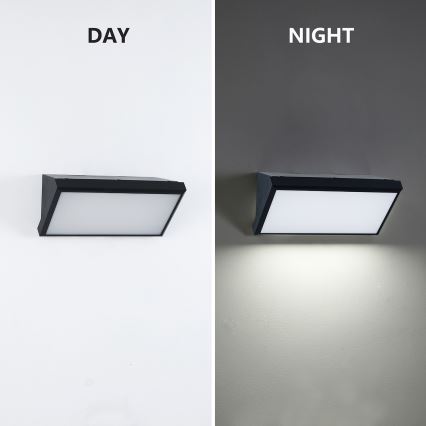 Brilagi - LED aptumšojams āra sienas gaismeklis TRIANGLE 1xE27/6W/230V 2700-6500K IP65 melns