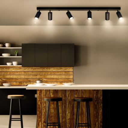 Brilagi - LED RGBW dimmējams punktveida gaismeklis SELE 6xGU10/6,5W/230V 2700-6500K melns
