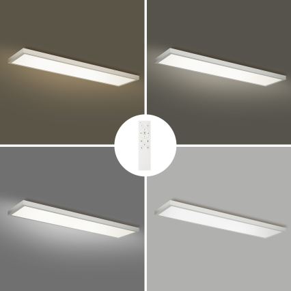 Brilagi - LED ar regulējamu spilgtumu vannas istabas griestu gaismeklis FRAME SMART LED/50W/230V 120x30 cm 3000-6000K IP44 sudraba + ar tālvadības pulti