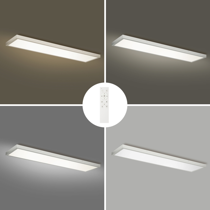 Brilagi - LED ar regulējamu spilgtumu vannas istabas griestu gaismeklis FRAME SMART LED/50W/230V 120x30 cm 3000-6000K IP44 sudraba + ar tālvadības pulti