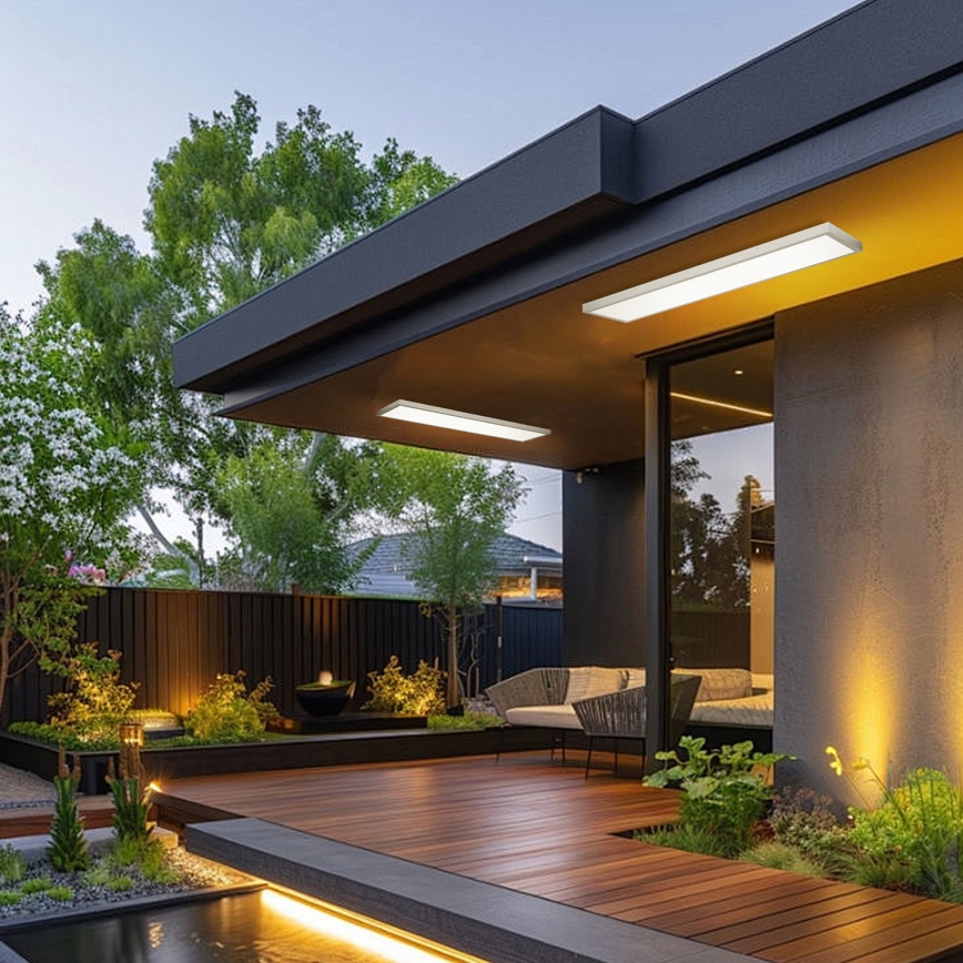 Brilagi - LED ar regulējamu spilgtumu vannas istabas griestu gaismeklis FRAME SMART LED/50W/230V 120x30 cm 3000-6000K IP44 sudraba + ar tālvadības pulti