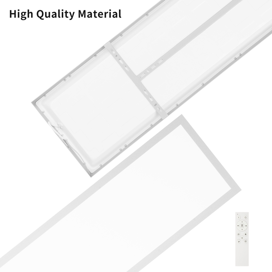 Brilagi - LED ar regulējamu spilgtumu vannas istabas griestu gaismeklis FRAME SMART LED/50W/230V 120x30 cm 3000-6000K IP44 sudraba + ar tālvadības pulti