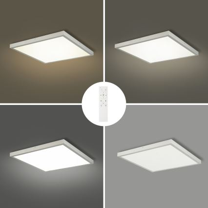 Brilagi - LED ar regulējamu spilgtumu vannas istabas griestu lampa FRAME SMART LED/50W/230V 60x60 cm 3000-6000K IP44 sudraba + tālvadības pults