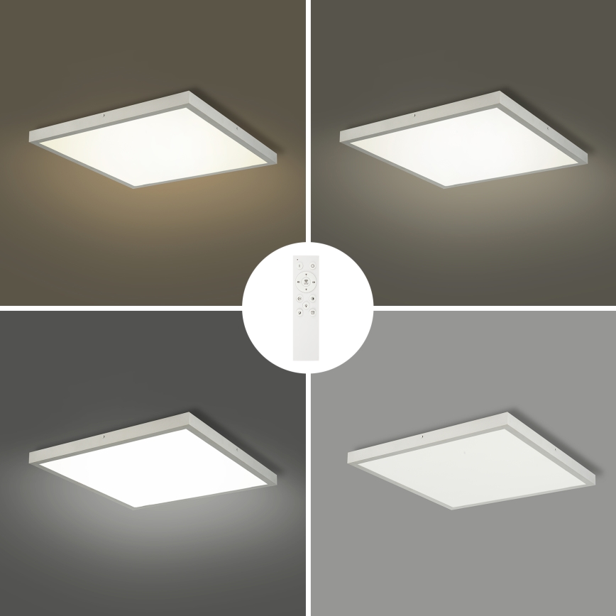 Brilagi - LED ar regulējamu spilgtumu vannas istabas griestu lampa FRAME SMART LED/50W/230V 60x60 cm 3000-6000K IP44 sudraba + tālvadības pults