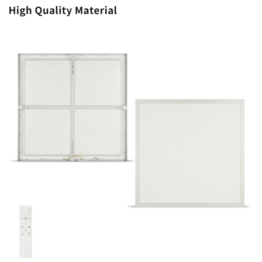 Brilagi - LED ar regulējamu spilgtumu vannas istabas griestu lampa FRAME SMART LED/50W/230V 60x60 cm 3000-6000K IP44 sudraba + tālvadības pults