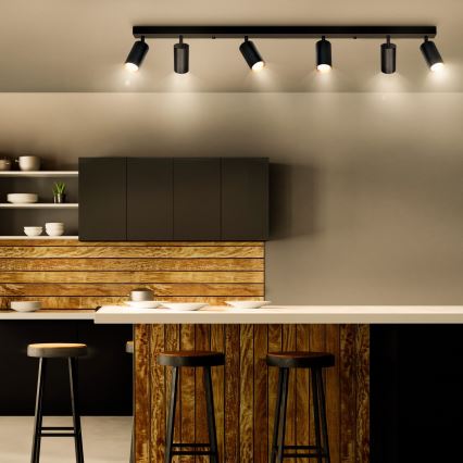 Brilagi - LED RGBW ar spilgtuma regulēšanu virziena gaismeklis SELE 6xGU10/6,5W/230V 2700-6500K melna/zelta