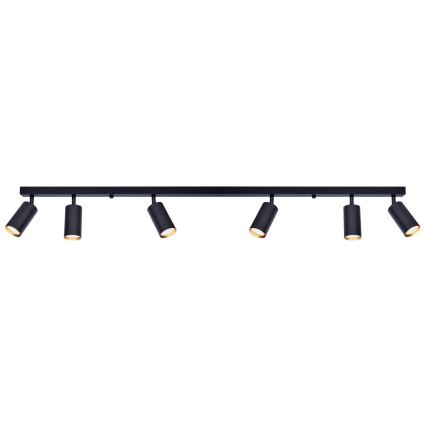 Brilagi - LED RGBW ar spilgtuma regulēšanu virziena gaismeklis SELE 6xGU10/6,5W/230V 2700-6500K melna/zelta