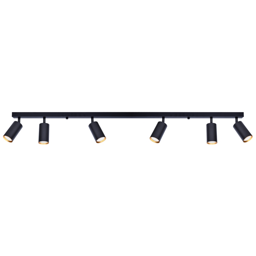 Brilagi - LED RGBW ar spilgtuma regulēšanu virziena gaismeklis SELE 6xGU10/6,5W/230V 2700-6500K melna/zelta