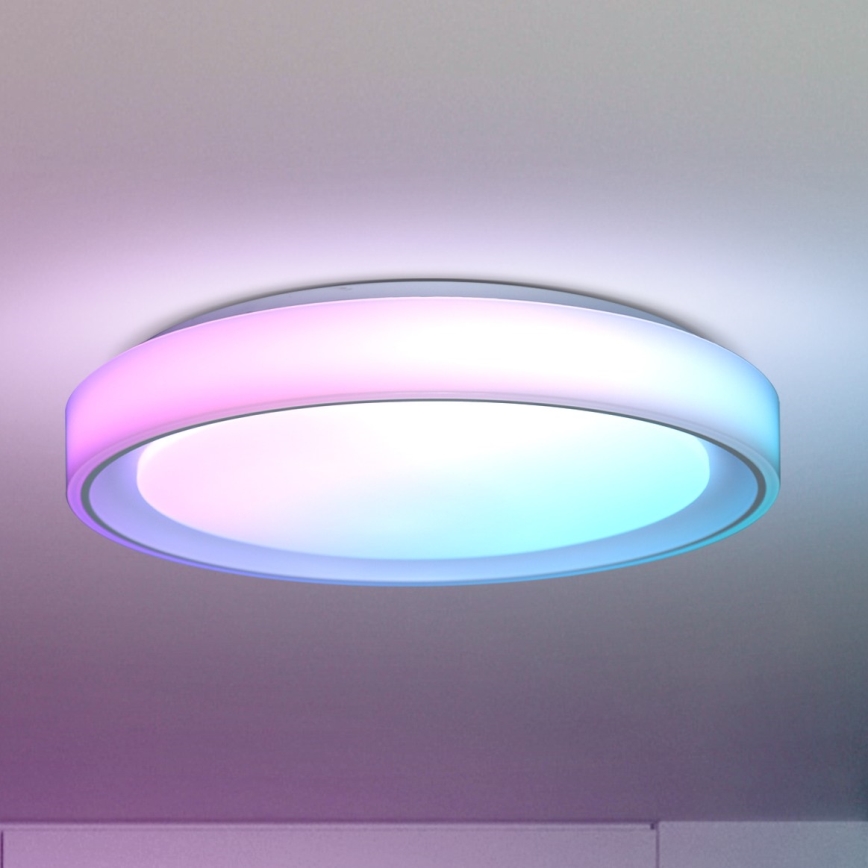 Brilagi - LED RGB Aptumšojama griestu lampa FLOCO LED/30W/230V 3000-6500K Wi-Fi Tuya + LED/6W + tālvadības pults