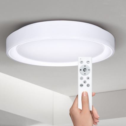 Brilagi - LED RGB Aptumšojama griestu lampa FLOCO LED/30W/230V 3000-6500K Wi-Fi Tuya + LED/6W + tālvadības pults