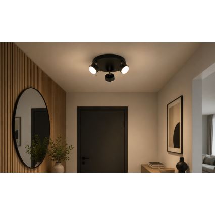 BRILAGI - LED RGB+CCT aptumšojams punktveida gaismeklis MONO 3xGX53/14W/230V 2700-6500K Wi-Fi Tuya melns