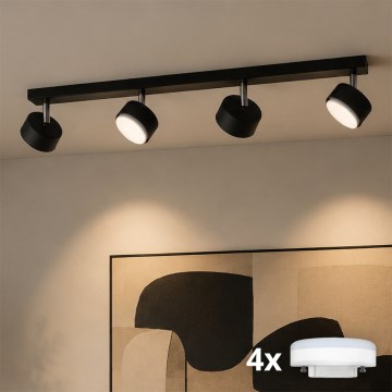 BRILAGI - LED RGB+CCT aptumšojams punktveida gaismeklis MONO 4xGX53/14W/230V 2700-6500K Wi-Fi Tuya melns