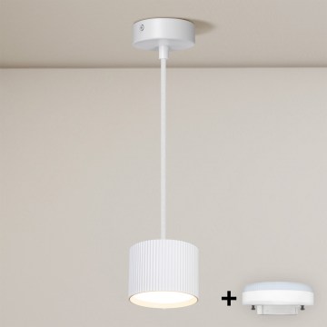 BRILAGI - LED RGB+CCT ar regulējamu spilgtumu pakaramais lustrs uz troses STRIPY 1xGX53/14W/230V pr. 82 mm 2700-6500K Wi‑Fi Tuya balts