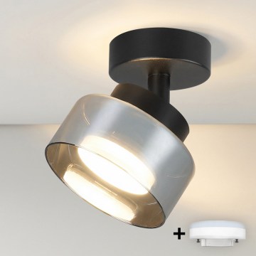 BRILAGI - LED RGB+CCT Dimējams virziena gaismeklis AURA LUX 1xGX53/14W/230V 2700-6500K Wi-Fi Tuya melns/dūmakains