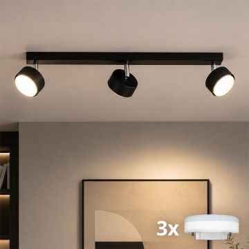 BRILAGI - LED RGB+CCT dimmējamais spota gaismeklis MONO 3xGX53/14W/230V 2700–6500K Wi-Fi Tuya, melns