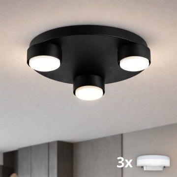 BRILAGI - LED RGB+CCT Regulējama griestu lampa MONO 3xGX53/14W/230V 2700-6500K Wi-Fi Tuya diam. 30 cm melna