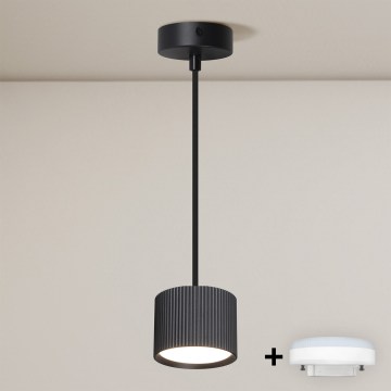BRILAGI - LED RGB+CCT regulējama lustra uz troses STRIPY 1xGX53/14W/230V pr. 82 mm 2700-6500K Wi-Fi Tuya melna