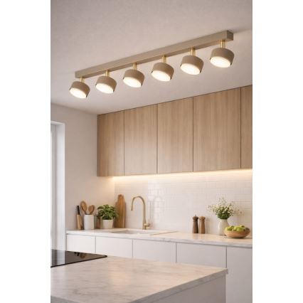 BRILAGI - LED RGB+CCT dimējams punktveida gaismeklis MONO 6xGX53/14W/230V 2700-6500K Wi-Fi Tuya bēšs/zeltains