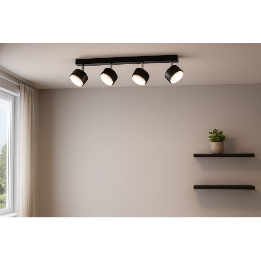 BRILAGI - LED RGB+CCT aptumšojams punktveida gaismeklis MONO 4xGX53/14W/230V 2700-6500K Wi-Fi Tuya melns