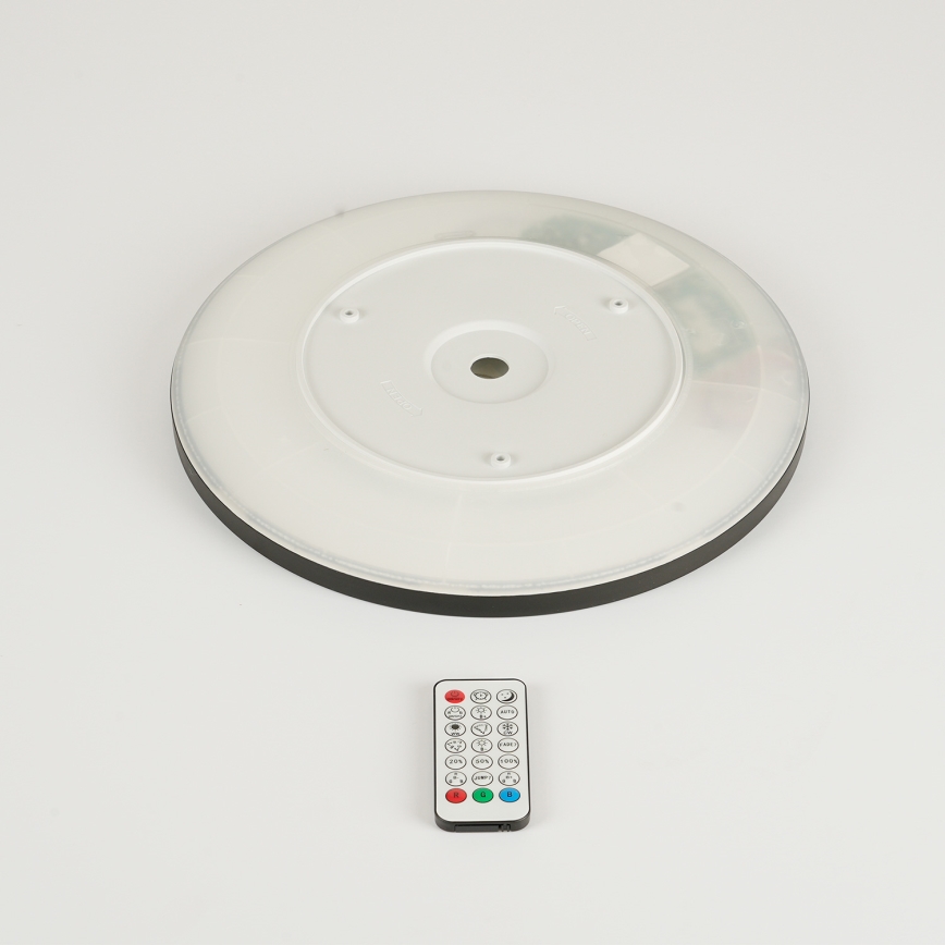 Brilagi - LED RGBW Regulējams griestu gaismeklis ULTRA SLIM LED/18W/230V 2700-6500K diam. 30 cm melns + tālvadības pults