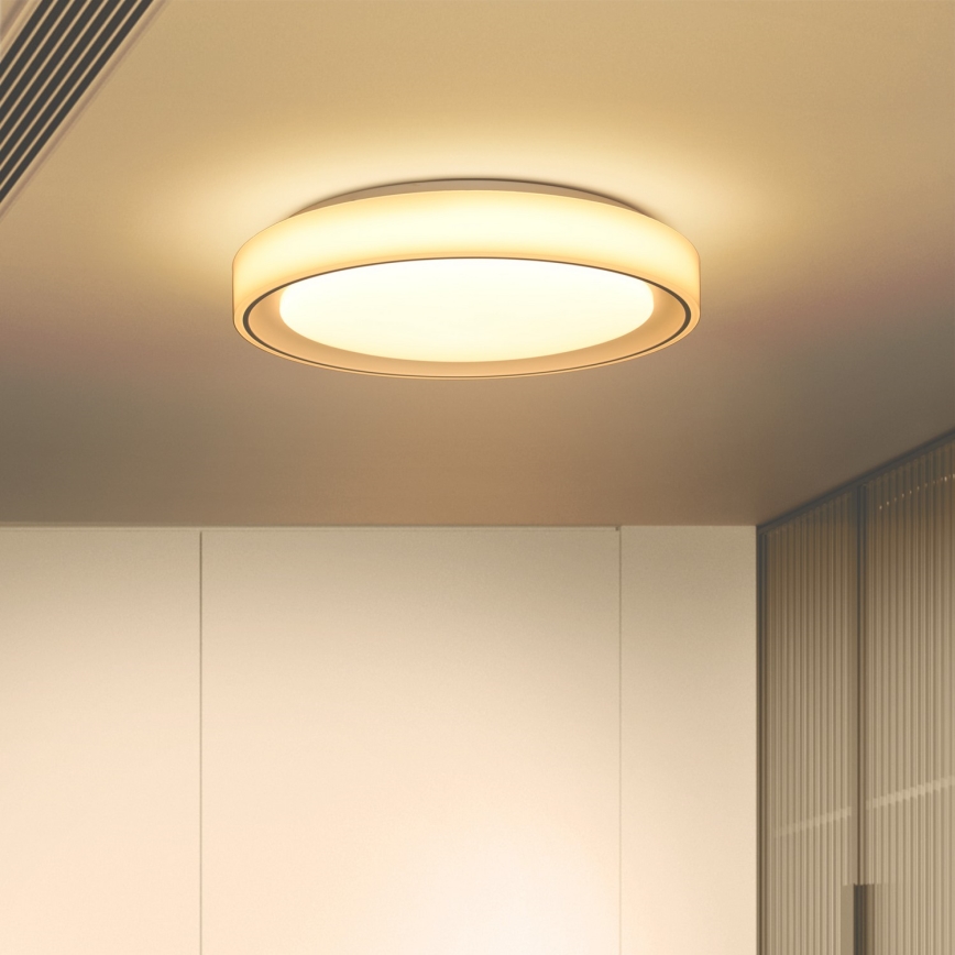 Brilagi - LED RGB aptumšojams griestu gaismeklis FLOCO LED/30W/230V Ø 39,5 cm 3000-6500K Wi-Fi Tuya + LED/6W + tālvadība