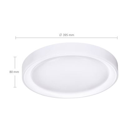 Brilagi - LED RGB aptumšojams griestu gaismeklis FLOCO LED/30W/230V Ø 39,5 cm 3000-6500K Wi-Fi Tuya + LED/6W + tālvadība