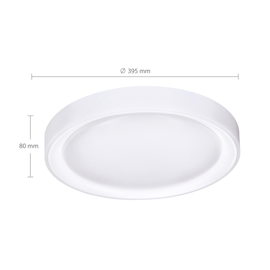 Brilagi - LED RGB aptumšojams griestu gaismeklis FLOCO LED/30W/230V Ø 39,5 cm 3000-6500K Wi-Fi Tuya + LED/6W + tālvadība