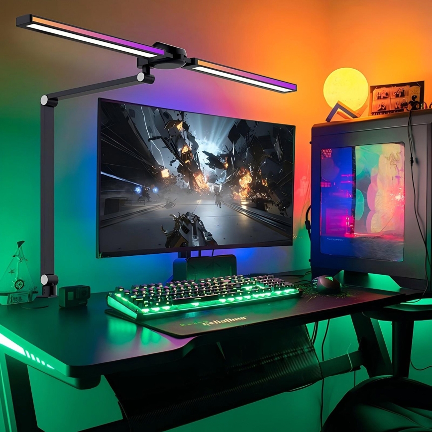 Brilagi - LED RGB dimējama skārienjūtīga galda lampa ar skavu VARIO LED/18W/230V 3000-6500K CRI 96