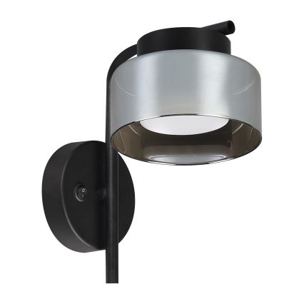 BRILAGI - LED RGB+CCT regulējama sienas lampa AURA LUX 1xGX53/14W/230V 2700-6500K Wi-Fi Tuya melna/dūmakaina