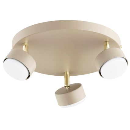 BRILAGI - LED RGB+CCT regulējams spot gaismeklis MONO 3xGX53/14W/230V 2700-6500K Wi-Fi Tuya bēšs/zelts