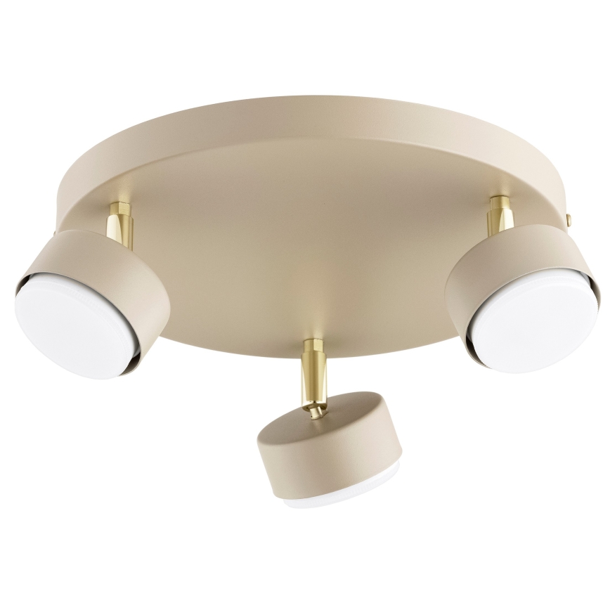 BRILAGI - LED RGB+CCT regulējams spot gaismeklis MONO 3xGX53/14W/230V 2700-6500K Wi-Fi Tuya bēšs/zelts