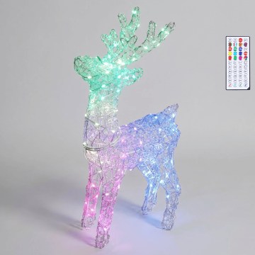 BRILAGI - LED RGBIC Āra Ziemassvētku dekorācija LED/6W/230V 90 cm IP44 ziemeļbriedis + tālvadības pults