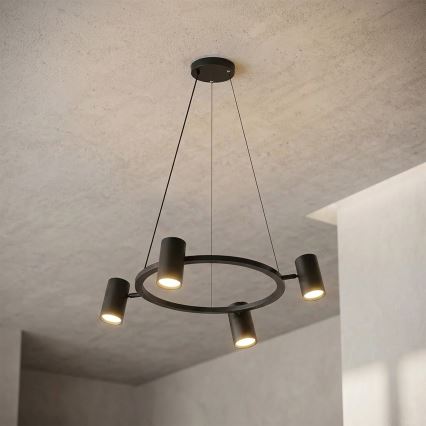 BRILAGI - LED RGBW regulējama lustra uz troses SELE 4xGU10/6,5W/230V 2700-6500K melna