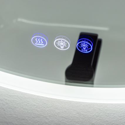 Brilagi - LED RGBW Vannas istabas apsildāmais spogulis CLARA PRO LED/18,5W/230V diam. 60 cm IP44 CRI 90 ar regulējamu spilgtumu + CCT