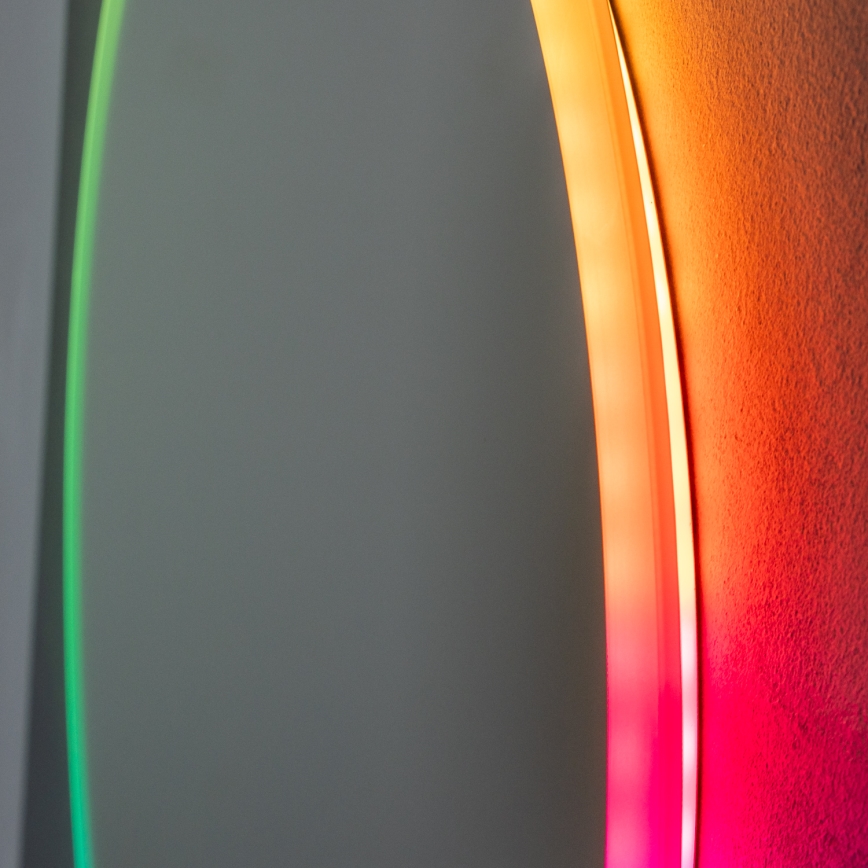 Brilagi - LED RGBW Vannas istabas apsildāmais spogulis CLARA PRO LED/18,5W/230V diam. 60 cm IP44 CRI 90 ar regulējamu spilgtumu + CCT