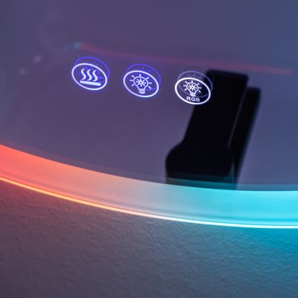 Brilagi - LED RGBW Vannas istabas apsildāmais spogulis CLARA PRO LED/18,5W/230V diam. 60 cm IP44 CRI 90 ar regulējamu spilgtumu + CCT