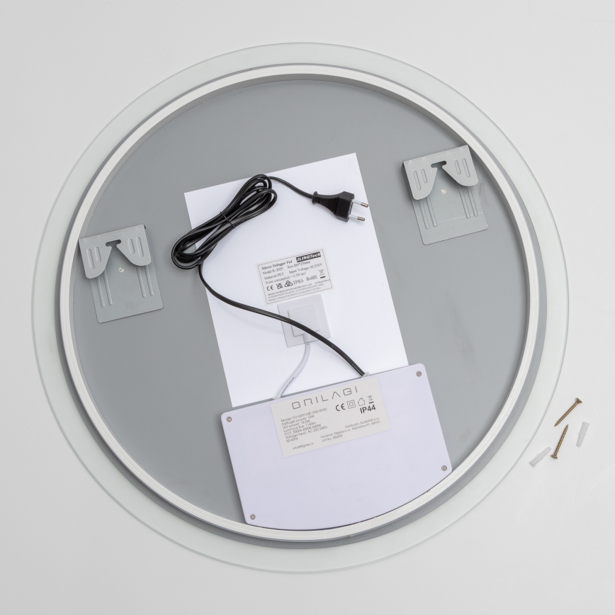 Brilagi - LED RGBW Vannas istabas apsildāmais spogulis CLARA PRO LED/18,5W/230V diam. 60 cm IP44 CRI 90 ar regulējamu spilgtumu + CCT