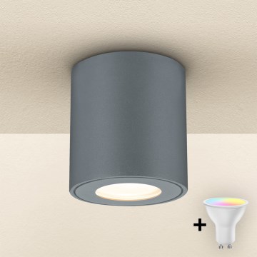 Brilagi - LED RGBW aptumšojams āra gaismeklis MIA 1xGU10/6W/230V 3000K 84x80 mm antracīts IP54 + tālvadības pults