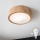 Brilagi - LED RGBW aptumšojams griestu gaismeklis CARVALHO 1xE27/9W/230V 2700–6500K Wi-Fi ozols Ø 27,5 cm