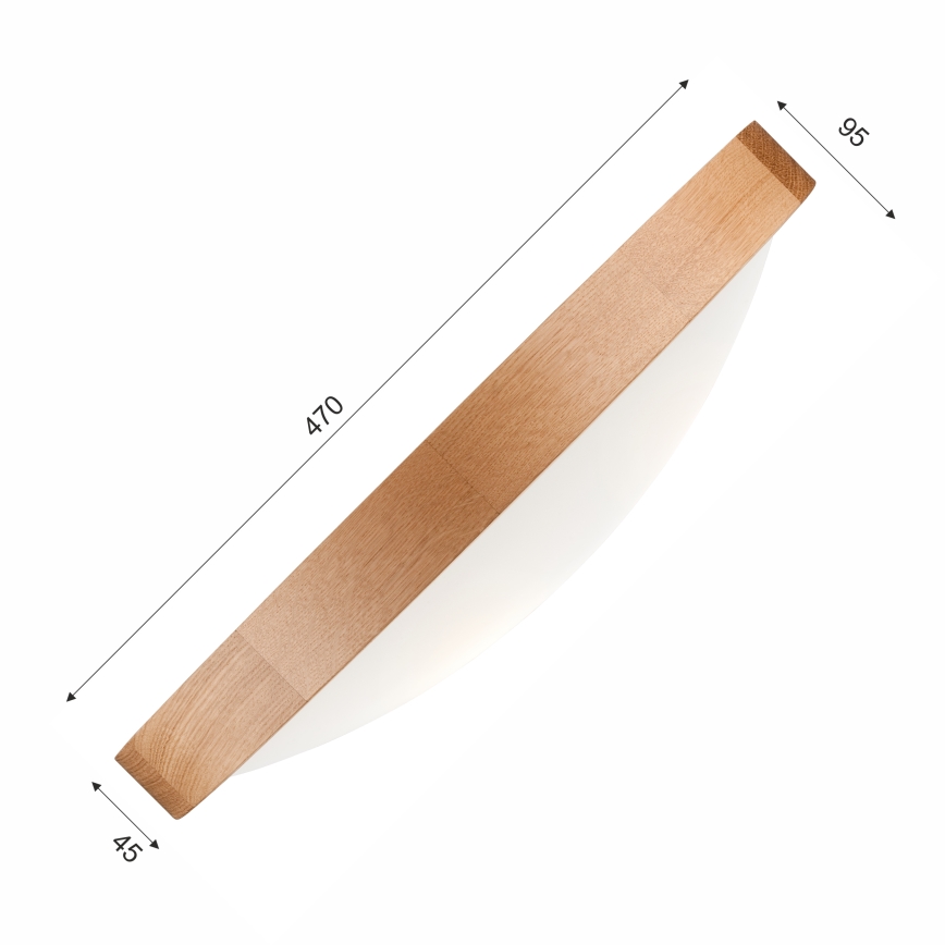 Brilagi - LED RGBW aptumšojama griestu lampa CARVALHO SLIM 3xE27/9W/230V 2700-6500K Wi-Fi ozols Ø 47 cm