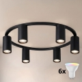 BRILAGI - LED RGBW Aptumšojams griestu gaismeklis SELE 6xGU10/6,5W/230V 2700-6500K melns + tālvadības pults