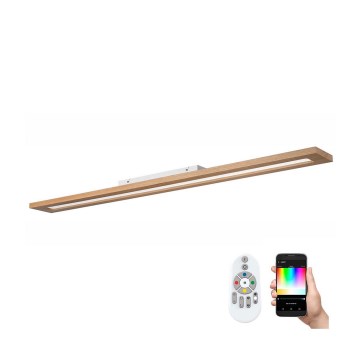Brilagi - LED RGBW Aptumšojams panelis WOODY FRAME LED/34W/230V 11,5x123 cm 2700-6500K ozols + tālvadības pults