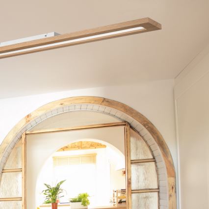 Brilagi - LED RGBW Aptumšojams panelis WOODY FRAME LED/34W/230V 11,5x123 cm 2700-6500K ozols + tālvadības pults