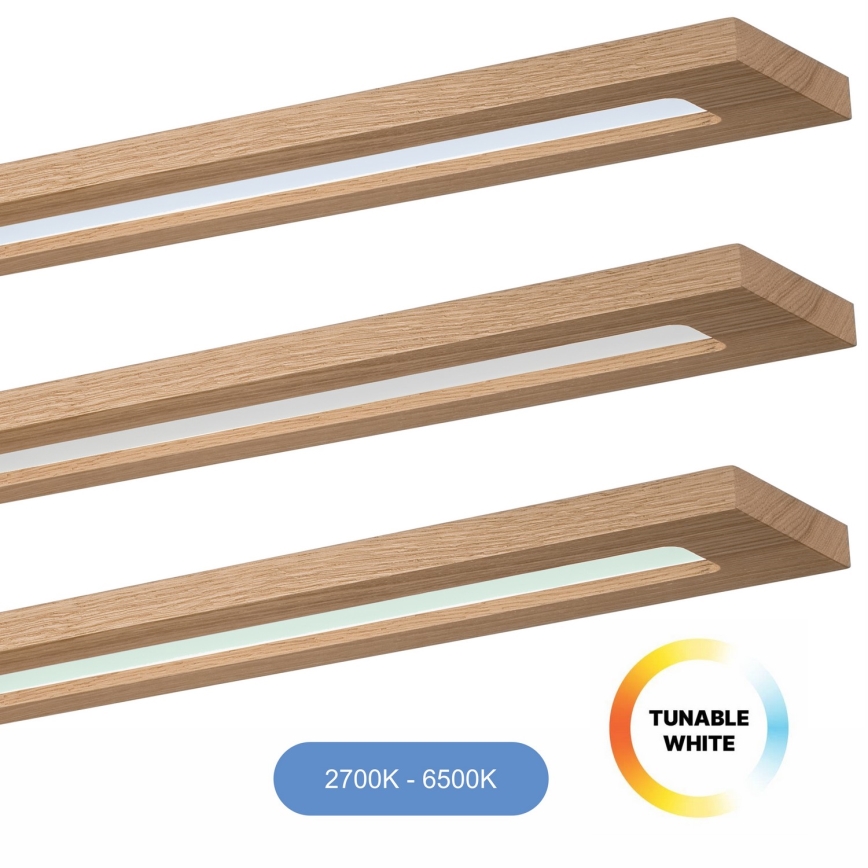 Brilagi - LED RGBW Aptumšojams panelis WOODY FRAME LED/34W/230V 11,5x123 cm 2700-6500K ozols + tālvadības pults