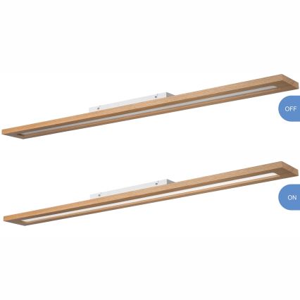 Brilagi - LED RGBW Aptumšojams panelis WOODY FRAME LED/34W/230V 11,5x123 cm 2700-6500K ozols + tālvadības pults